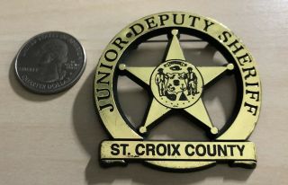 St.  Croix County Wisconsin Junior Deputy Sheriff Toy Kids Plastic Badge Pinback