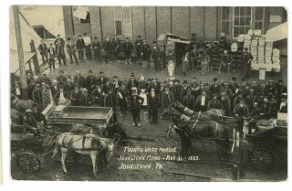 Fourth Ward Morgue 1889 Flood Johnstown Pa Cambria County Pennsylvania Postcard