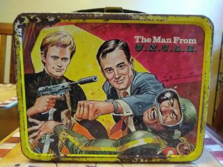The Man From Uncle Vintage Metal Lunchbox - No Thermos - Robert Vaughn