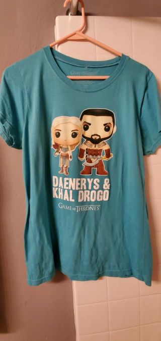 Funko Pop Tees Kahl & Daenerys Shirt Game Of Thrones Hbo Large 3x 2x Rare