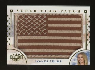 2016 Decision Gold Foil Ivanka Trump Usa Flag Patch