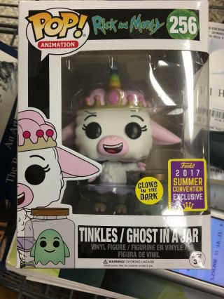 Funko Rick And Morty Tinkles Ghost In A Jar Glow Sdcc 2017 Exclusive Pop 256
