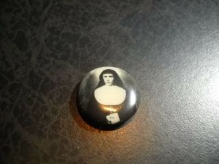 Antique Mother Cabrini Celluloid Pinback Christian Religious Pin Button