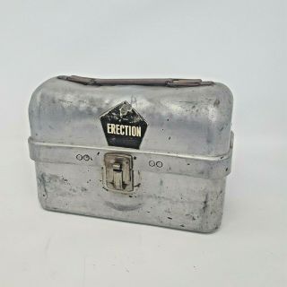 Vintage Leyse Aluminum Co Brand Lunch Box Aluminum Dome Metal Handle Usa 1950s