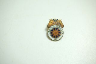 Vintage I.  B.  Of T.  C.  W.  & H Of A Teamster Enamel 2 Horse Head Pin