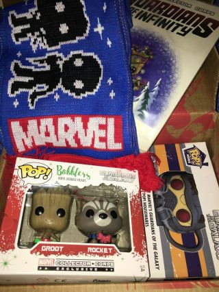 Marvel Collector Corps Funko Box Guardians Of The Galaxy Groot Rocket Dec 2015