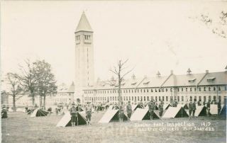 1917 Fort Sheridan Illinois Reserve Officers Tent Inspection Rppc