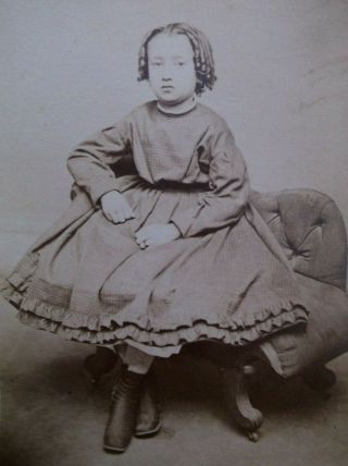 Civil War Era Cdv Lovely Young Girl Bloomers Showing Bottle Curls Hagerstown Md