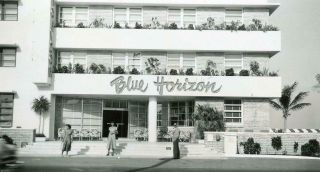 Zz466 Vtg Photo Blue Horizon Hotel,  Vacation,  Miami Beach Florida C 1949