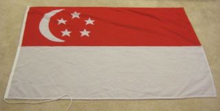 Cotton Maritime Flag Of Singapore 36 " By 56 "
