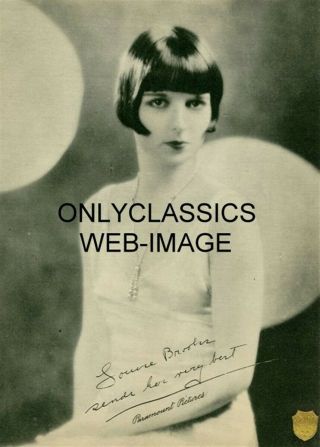 1920s Louise Brooks Lulu Paramount Pictures Signature Photo Delta Pearls Flapper