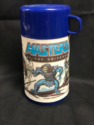 Vintage 1983 Masters Of The Universe Aladdin Thermos Skeletor 80’s Toy