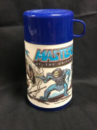 VINTAGE 1983 MASTERS OF THE UNIVERSE ALADDIN THERMOS Skeletor 80’s Toy 2