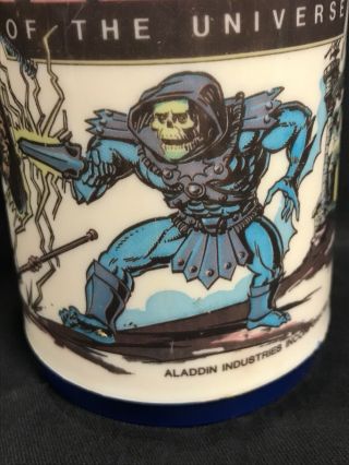 VINTAGE 1983 MASTERS OF THE UNIVERSE ALADDIN THERMOS Skeletor 80’s Toy 3