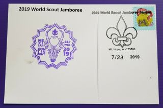 24th World Scout Jamboree 2019 / Postmark On Usps Official Postcard And Mexico