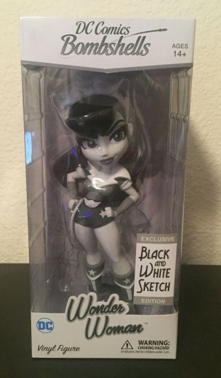 Cryptozoic Dc Comics Bombshells Wonder Woman Black & White Sketch Vinyl Figure