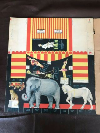 Vintage Great Big Circus Cut Out Book - by Haals - Jensen - Great Colors - 1930 ' s? 8