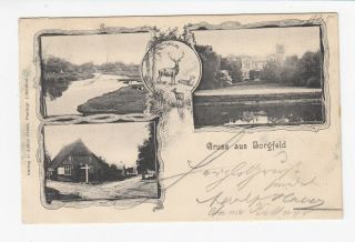 1902 German Postcard Gruss Aus Borgfeld