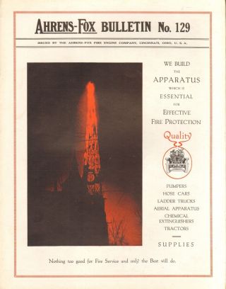 2 Vintage Ahrens - Fox Fire Fighting Bulletins 