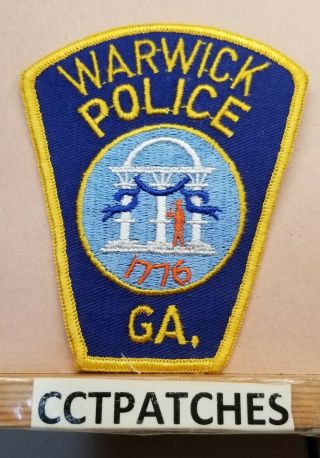 Warwick,  Georgia Police Shoulder Patch Ga