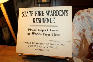 Vintage Tennessee State Fire Warden 