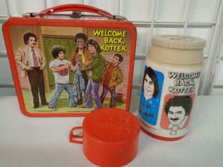 Vintage 1977 Aladdin Welcome Back Kotter Metal Lunchbox Complete Thermos