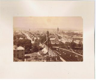 Mounted Albumen Photograph - St Andrews From St Regulus Tower By J Valentine