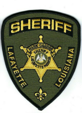 Lafayette Parish La Louisiana " Mark Garber " Sheriff Patch -