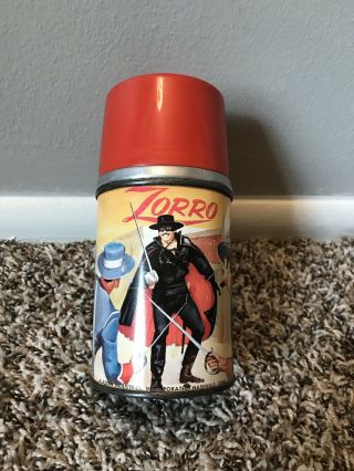Vintage Zorro Thermos For Lunchbox - Walt Disney Prod - Aladdin