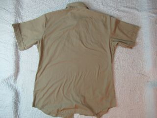BSA Boy Scout Uniform Shirt Men ' s LARGE SS MADE IN USA 65 Poly/35 Cotton 3
