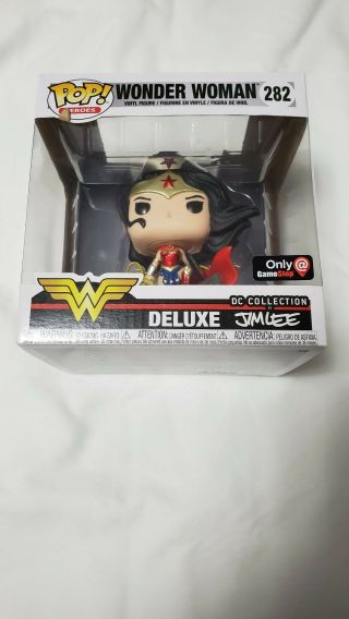 Funko Pop Heroes: Wonder Woman Deluxe By Jim Lee In - Hand Ready To Ship