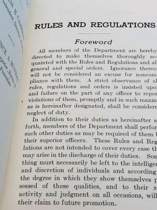 Vtg 1941 Fire Department Rules And Regulation Pocket Size Book Springfield MA 4