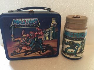 Vintage 1983 Masters Of The Universe Metal Lunch Box W/thermos No Lid