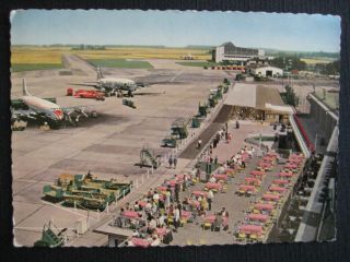 Dusseldorf Germany Airport Flughafen Airplane Aviation Postcard Deckle Edge 4x6