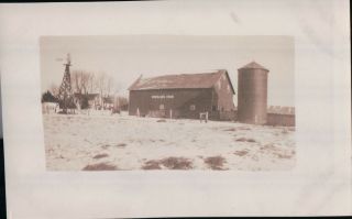 A) Rppc Waveland Farm Barn And Silo Artura Stamp Box 1911 - 1921 Unposted