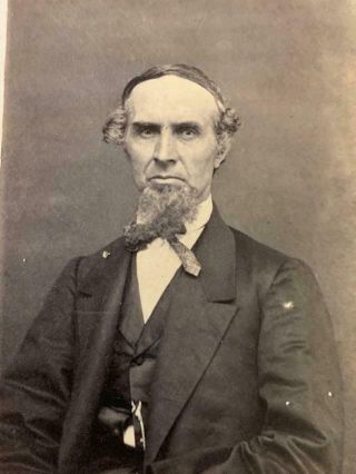 Antique Cdv Photo Scowling Man With Beard Civil War Era