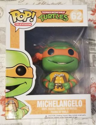 Funko Pop Teenage Mutant Ninja Turtles 62 Michelangelo Very Rare
