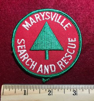 Marysville Snohomish County Search And Rescue Sar Patch Washington Wa Tree