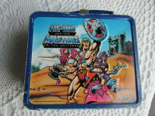 Vintage 1984 He - Man And The Masters Of The Universe Lunch Box Metal Kid