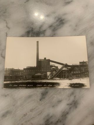 Vintage Postcard Rpcc Port St.  Joe Paper Mill Florida Real Photo
