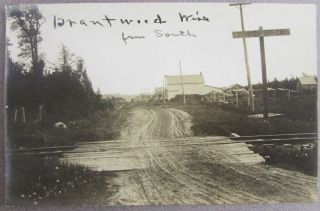 Brantwood Wisconsin Real Photo Main Street View From South Circa 1910
