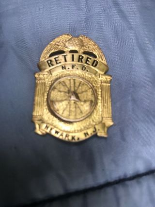 Fire Department Newark N.  J Retired Badge V17