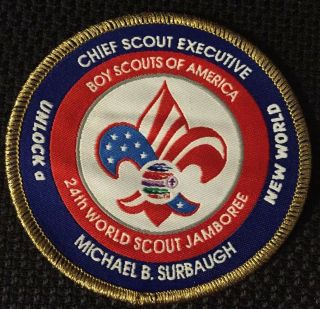 24th 2019 World Scout Jamboree Usa Chief Scout Executive Patch Mike Surbaugh