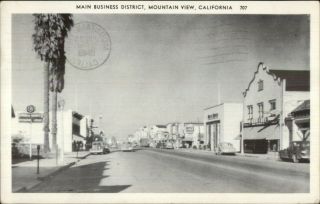 Mountain View Ca Street Scene Postcard
