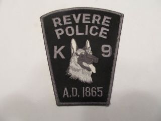 Massachusetts Revere Police K - 9 Unit Patch