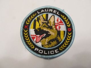 Maryland Laurel Police K - 9 Unit Patch