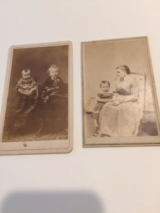 Cdv Civil War Era Photos Woman Children