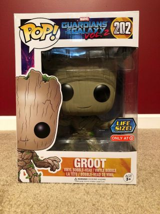 Funko Pop Marvel Guardians Of The Galaxy Groot 202 Target 10” Life Size Gotg 2