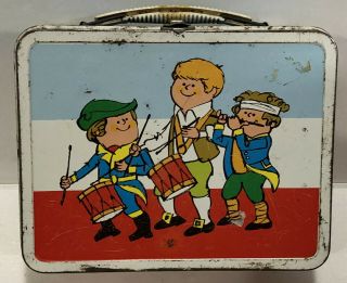 Vintage Ohio Art Spirit Of 1776 Drummer Boys & Flute Lunch Box