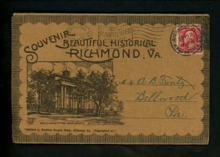 Postcard Folder Virginia Va Richmond Capitol White House Of Confederacy Historic